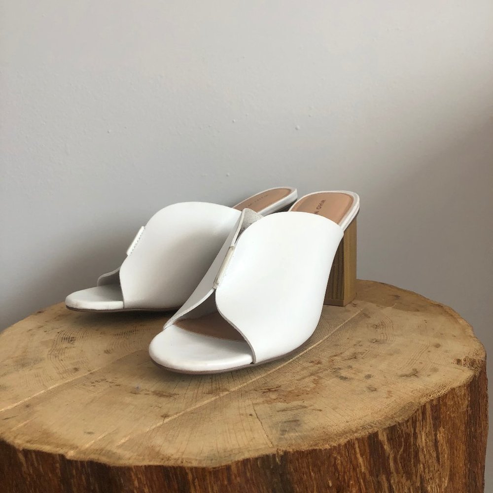 Who What Wear White Mules
